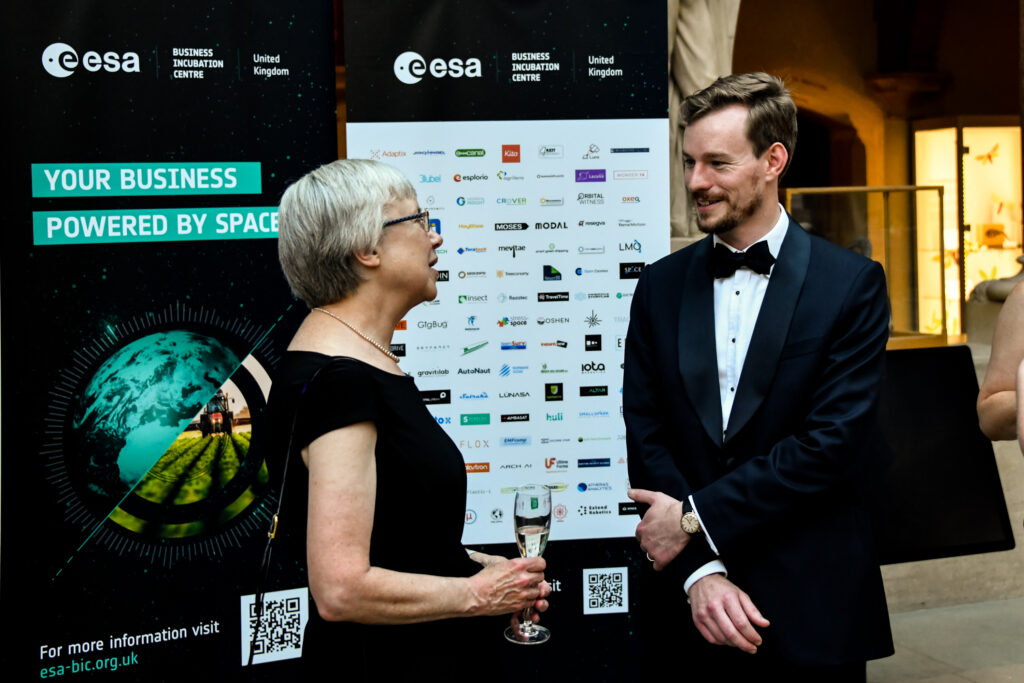 Sue O'hare and Will Gault at the ESA BIC Celebration Event held at the Oxford Natural History Museum.